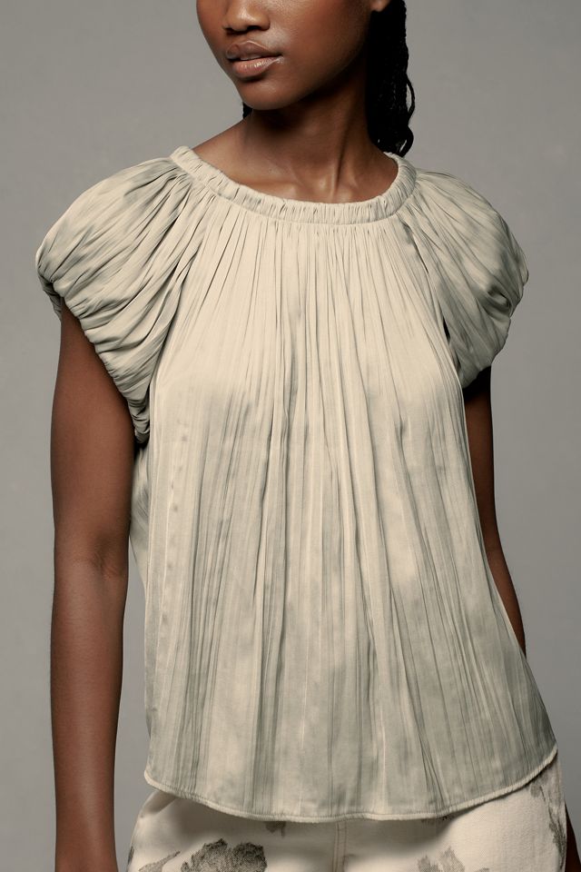 By Anthropologie Short-Sleeve Bubble Blouse #1
