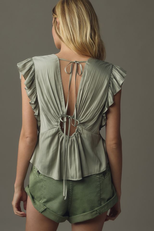 By Anthropologie Silky Babydoll Blouse #1