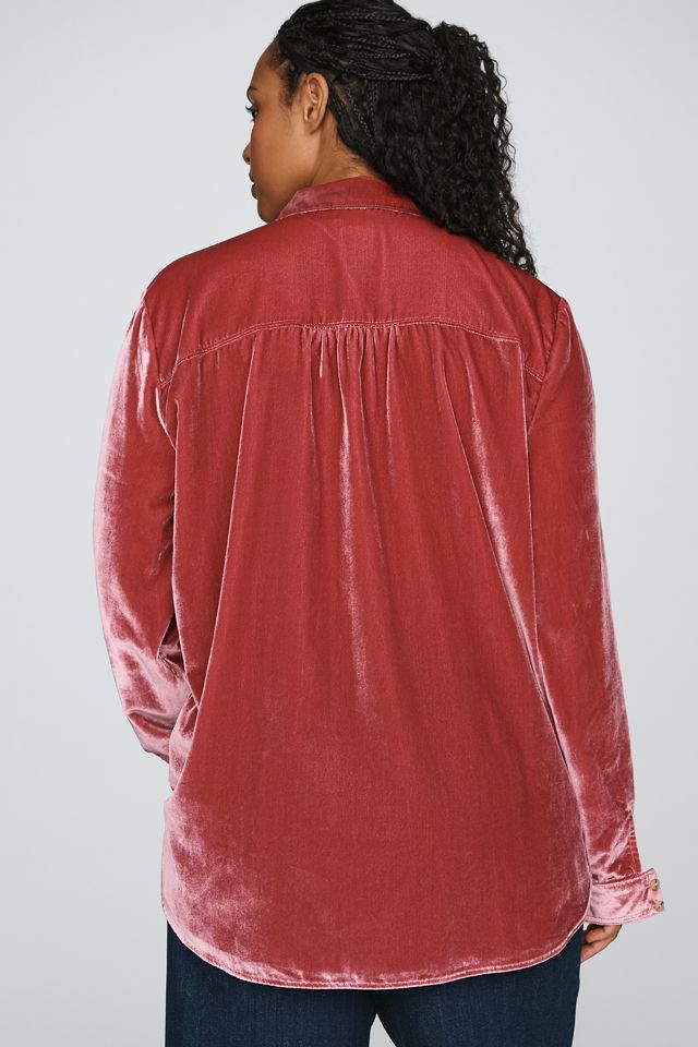 Pilcro Hadley Velvet Relaxed Buttondown Shirt #5
