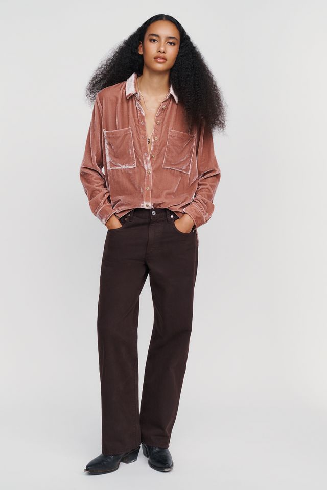 Pilcro Hadley Velvet Relaxed Buttondown Shirt #2