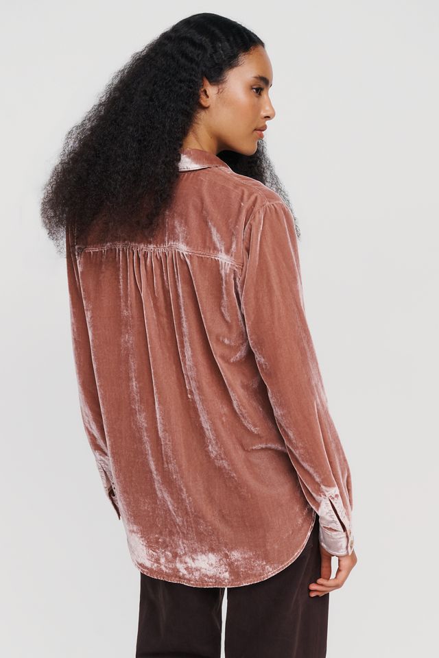 Pilcro Hadley Velvet Relaxed Buttondown Shirt #4