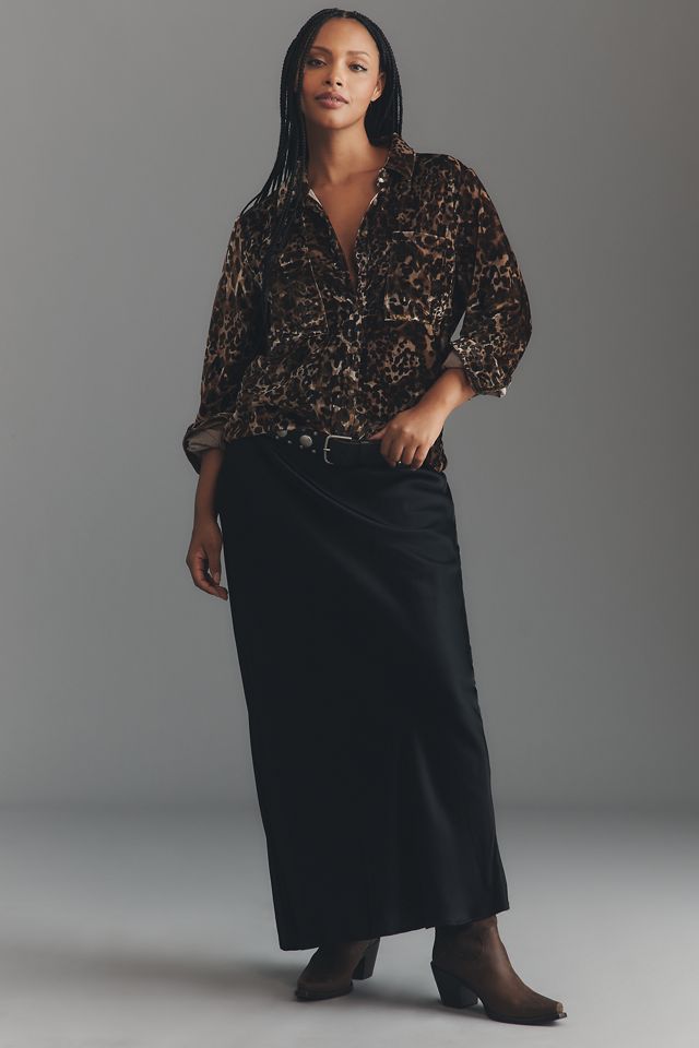 Pilcro Hadley Velvet Relaxed Buttondown Shirt #5