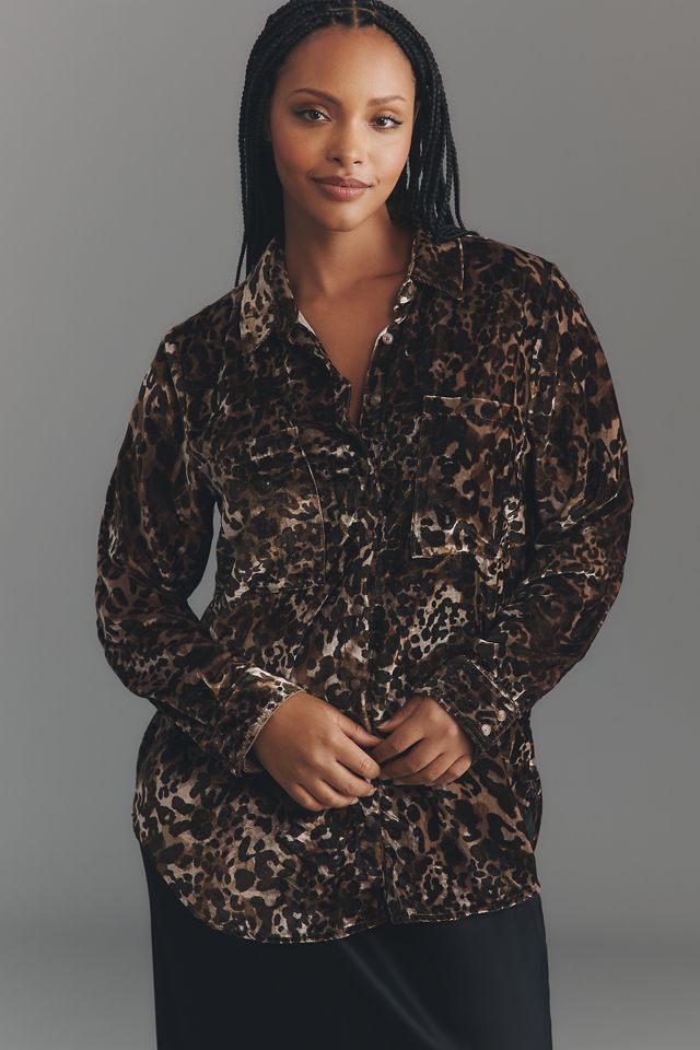 Pilcro Hadley Velvet Relaxed Buttondown Shirt #8