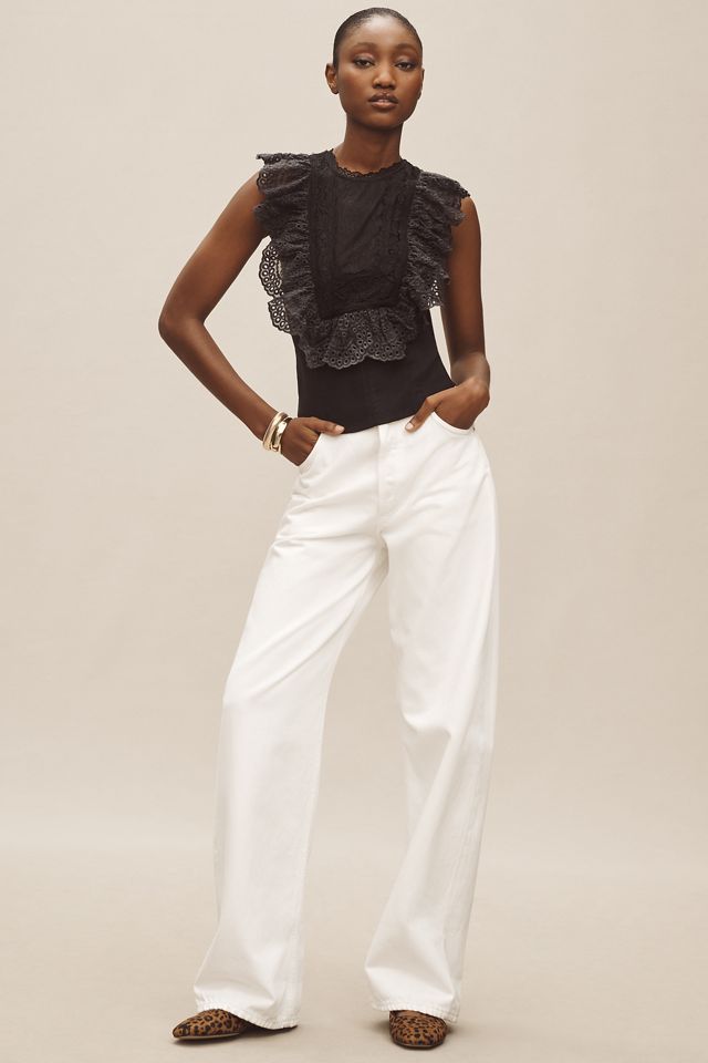 Débardeur à plastron en œillets By Anthropologie #2