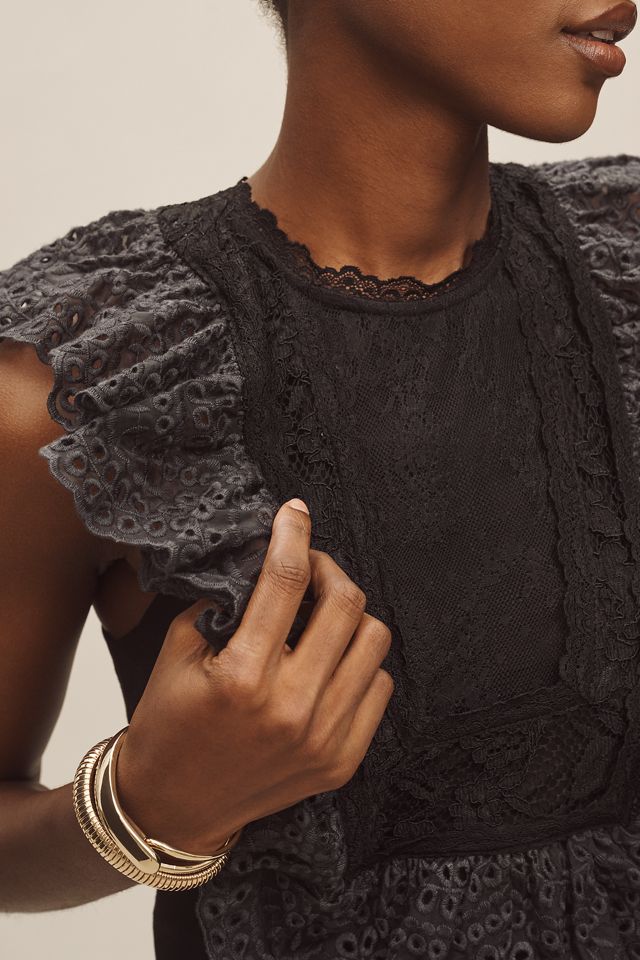 Débardeur à plastron en œillets By Anthropologie #3