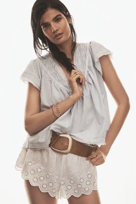 激安アウトレット処分市 | 激安通販のイーサプライ Linen Lace-Up Blouse | Anthropologie トップス