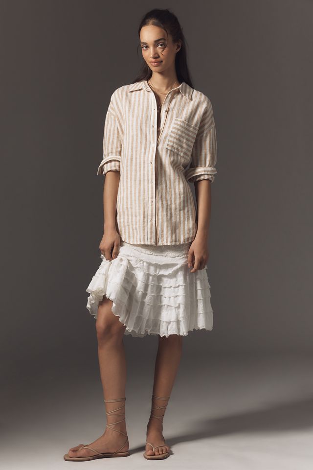 The Bennet Buttondown Shirt by Maeve: Linen Edition