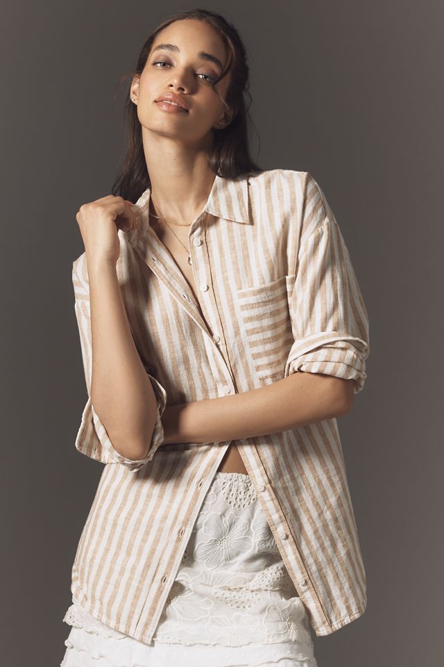 The Bennet Buttondown Shirt by Maeve: Linen Edition
