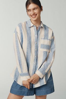 The Bennet Buttondown Shirt by Maeve: Linen Edition