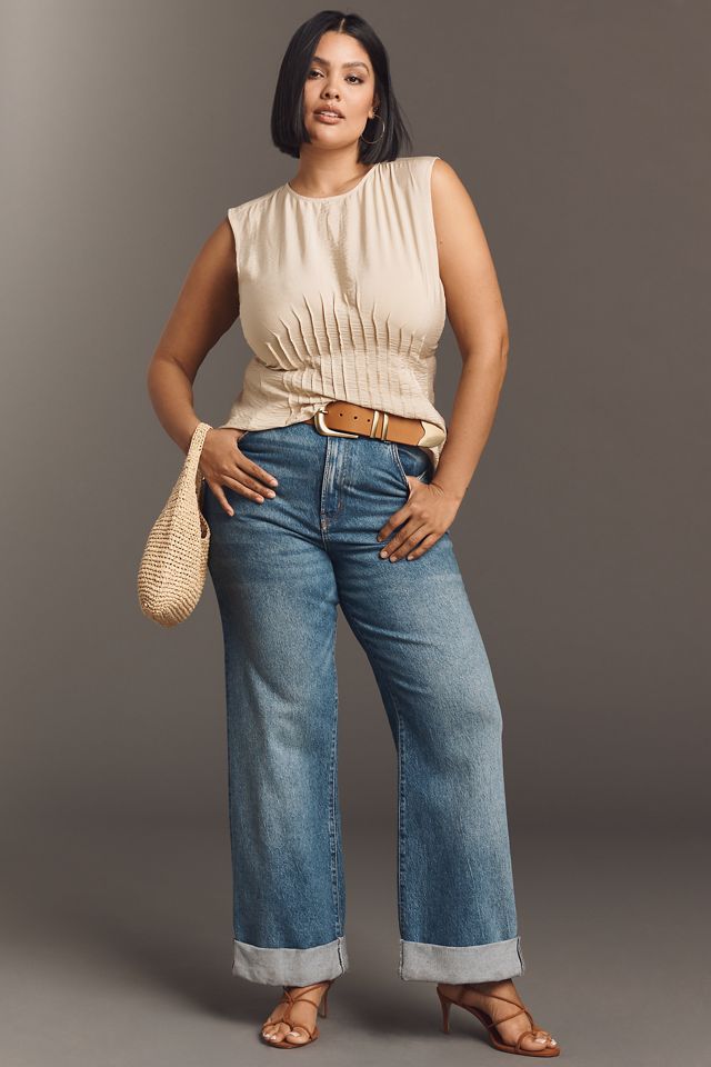 The Della Pleated-Waist Shell Top | Anthropologie