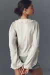 By Anthropologie Long-Sleeve Ruffled Tie-Front Top