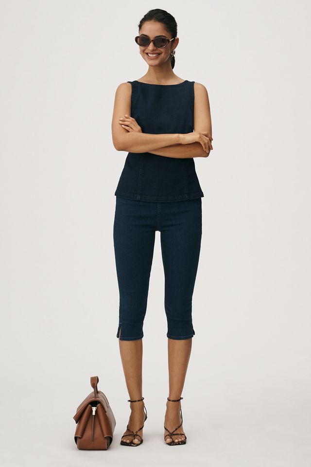 Pilcro Sleeveless Open-Back Denim Peplum Top #2