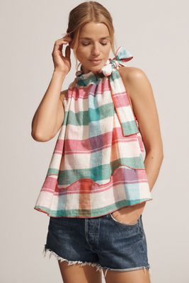 The Kacey Easy Crop Cotton-Slub Tank by Pilcro