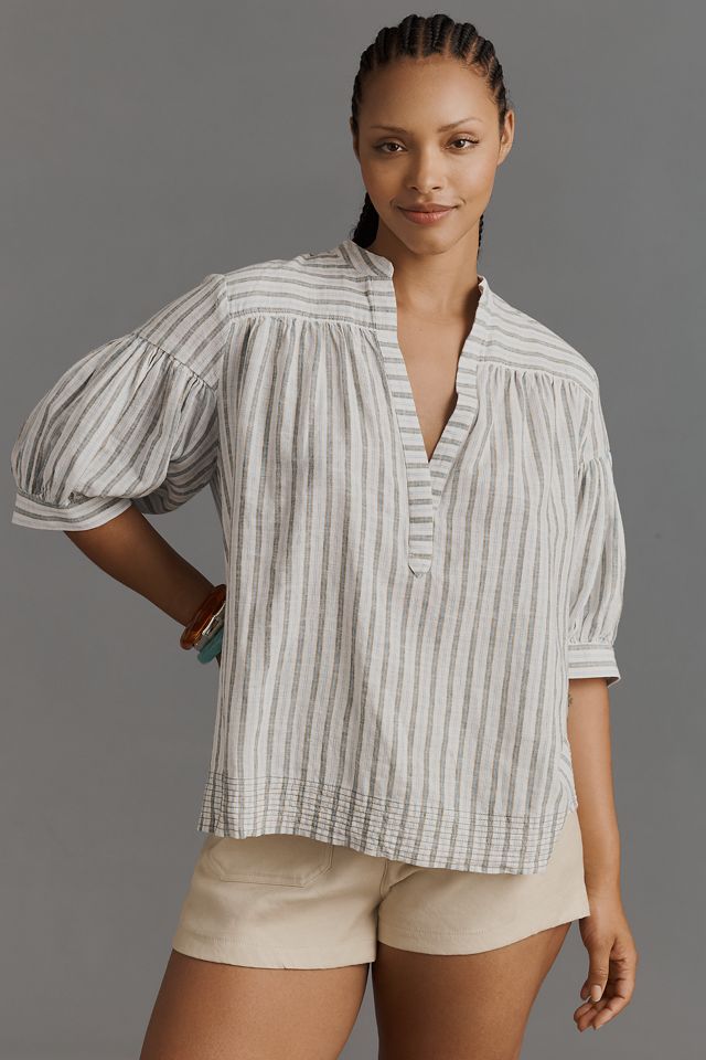 The Darcey Popover Swing Top: Linen Cotton Edition #4