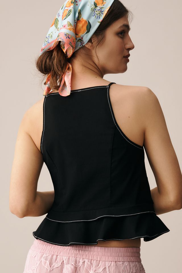 Maeve Tailored Square-Neck Top #1