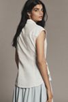 Pilcro Belted Wrap Linen Cotton Blouse