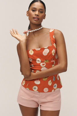 Maeve Danielle Kroll X  Square-neck Tailored Tank Top