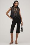 By Anthropologie Sheer Lace Peplum Blouse