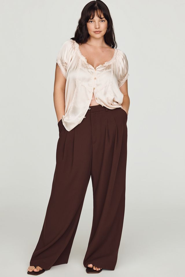 By Anthropologie Amber Short-Sleeve Silken Top #7