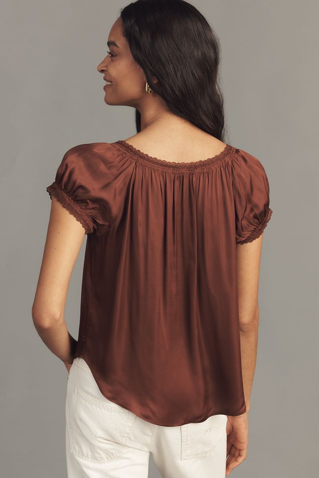 The Amber Short-Sleeve Silky Top #2