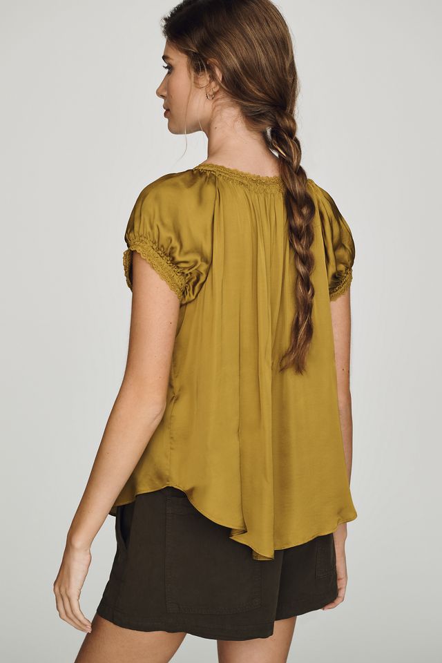 Il Top in Seta a Maniche Corte Amber #1