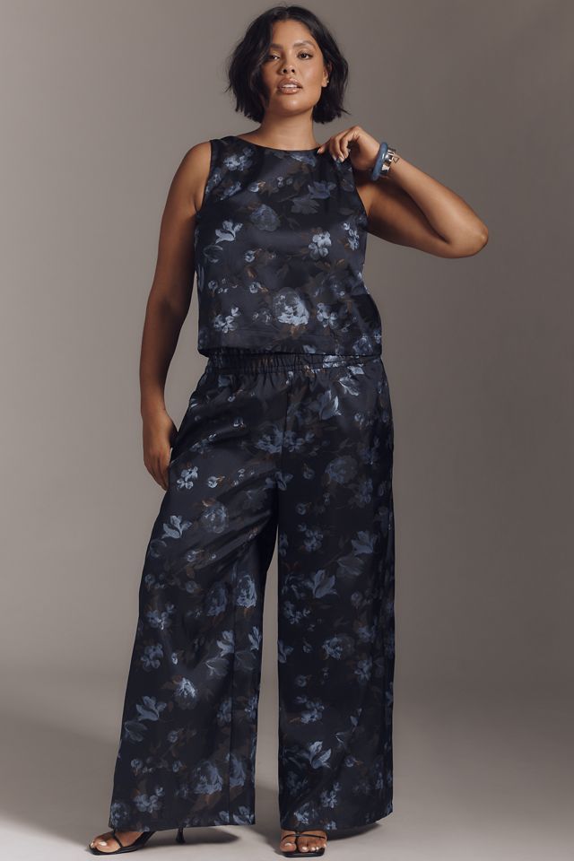 By Anthropologie Sleeveless Jacquard Blouse #6