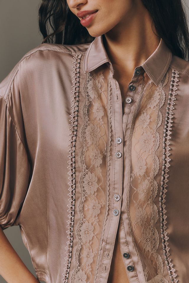 Pilcro Quincy Lace Blouse #1