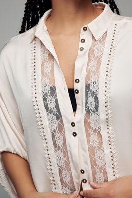 Pilcro Quincy Lace Blouse