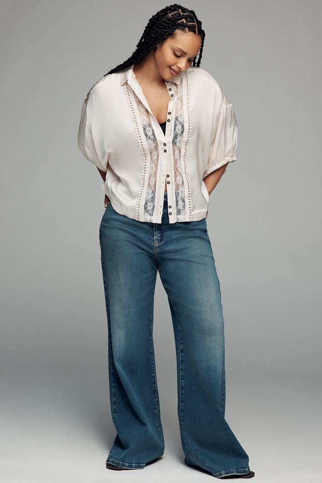 Quincy Lace Blouse by Pilcro | Anthropologie