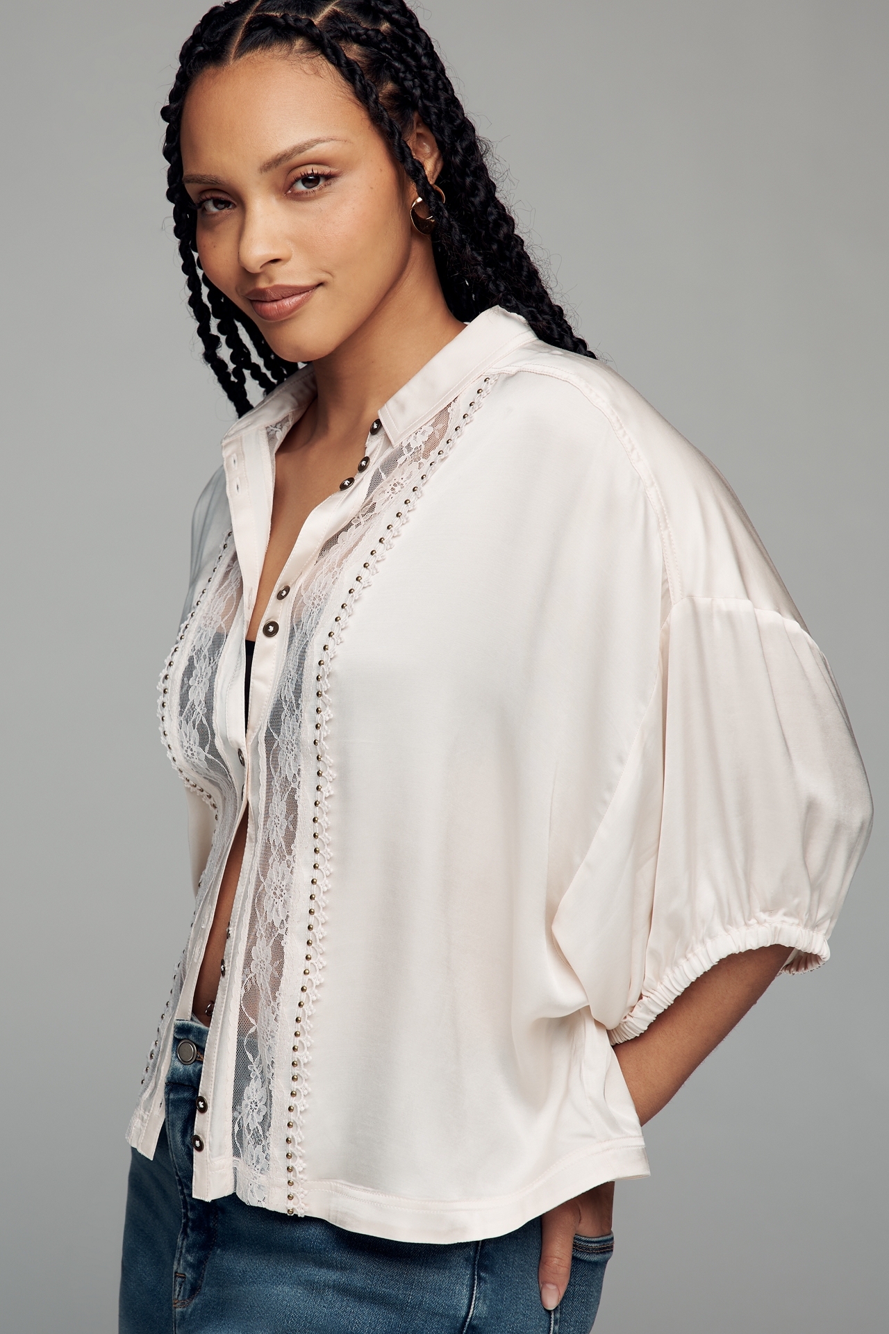 The Quincy Lace Blouse by Pilcro