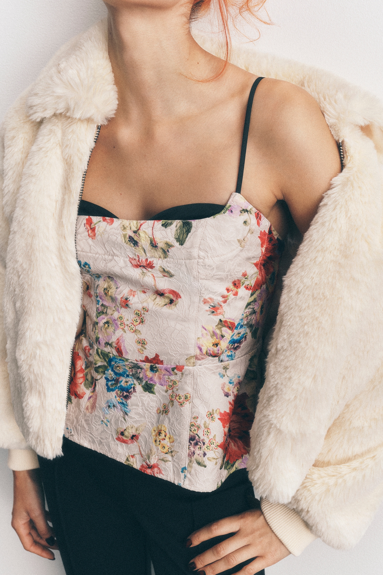 Maeve Jacquard Peekaboo Tank Top