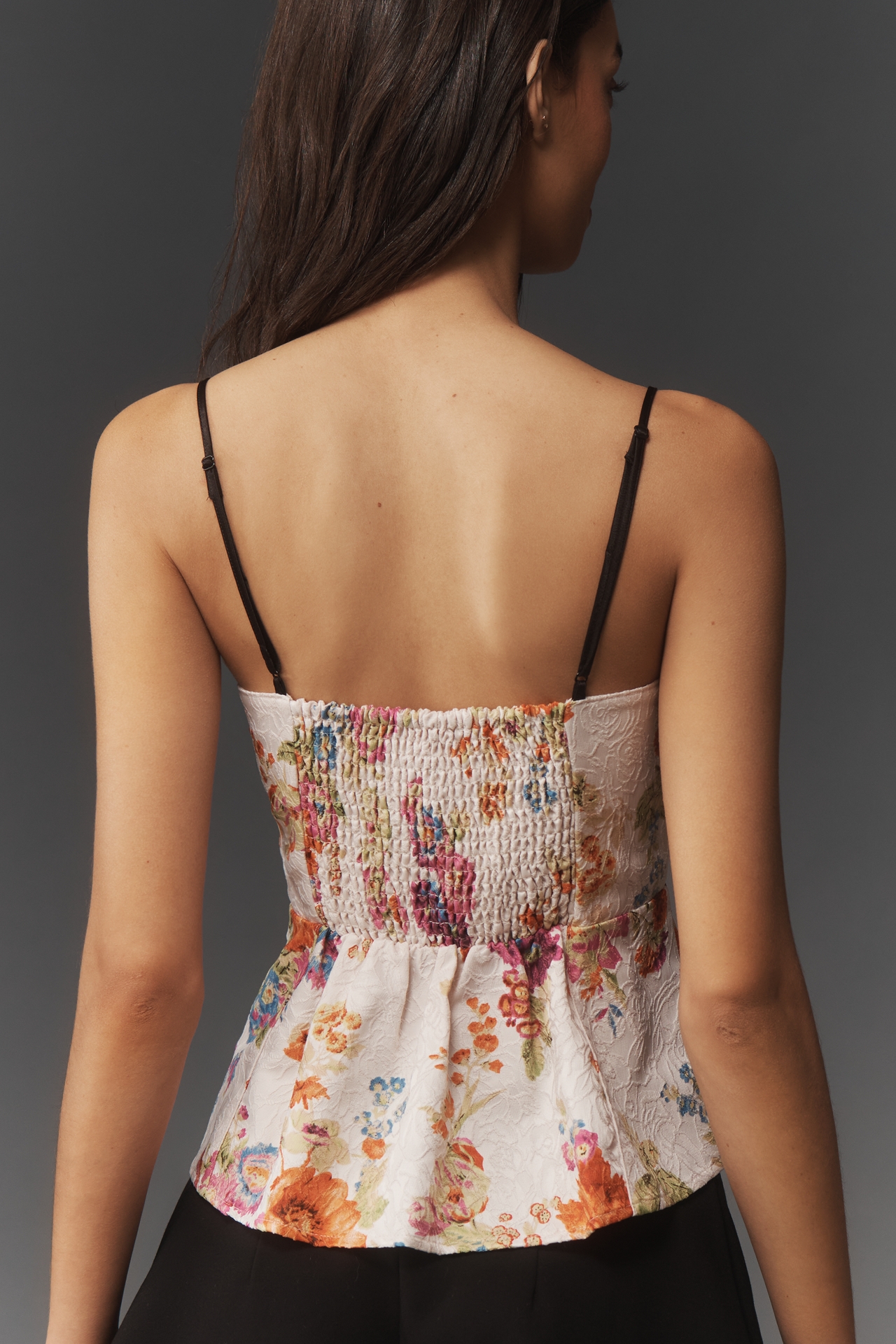 Maeve Jacquard Peekaboo Tank Top