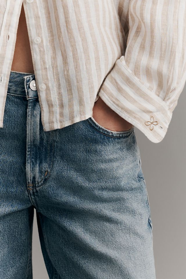 La chemise boutonnée Bennet rétrécie en lin par Maeve #5