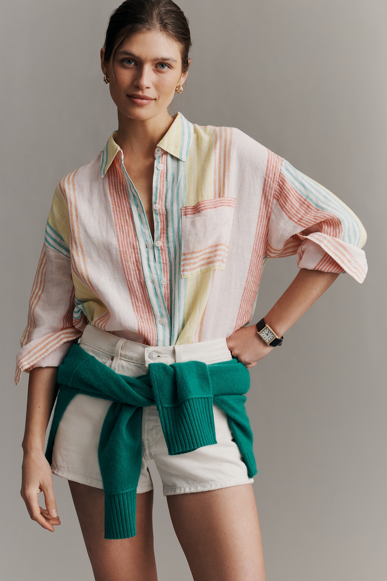 Maeve Bennet 100% Linen Buttondown Shirt
