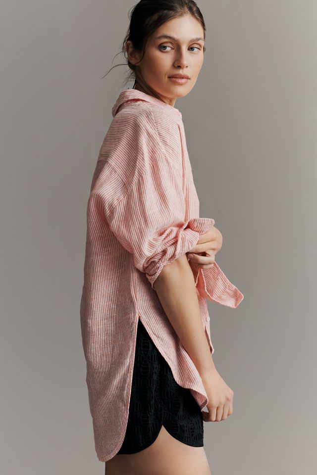 La chemise boutonnée en lin Bennet par Maeve #3