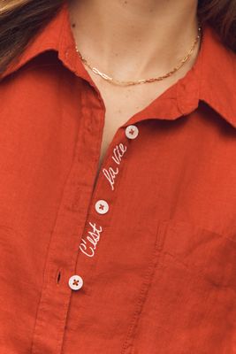 Shrunken Bennet 100% European Linen Buttondown Shirt