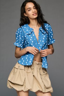 Pilcro Keira Embroidered Blouse