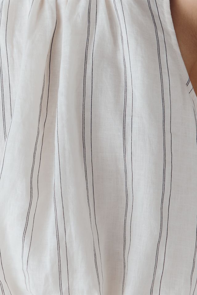 100% European Linen Sleeveless Bubble Tank #2