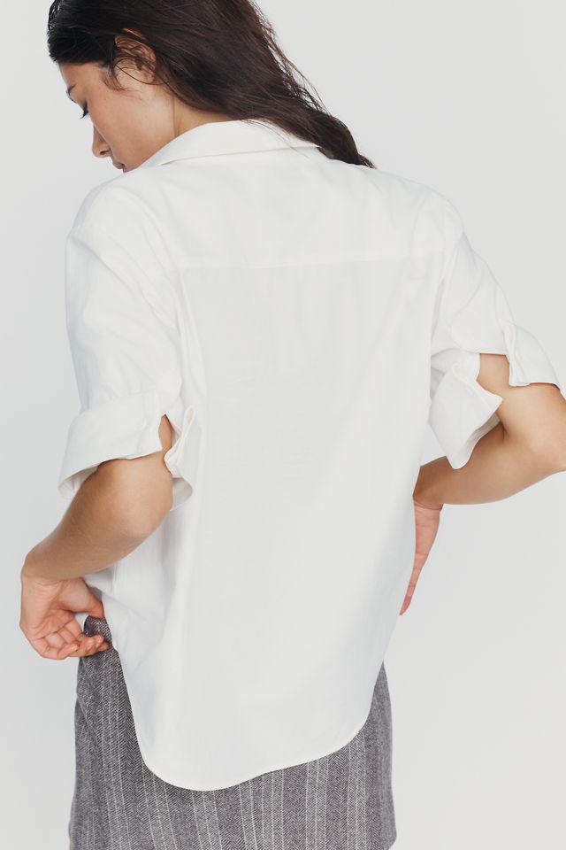 Maeve Larissa Cotton Stretch Button-Cuff Shirt #2