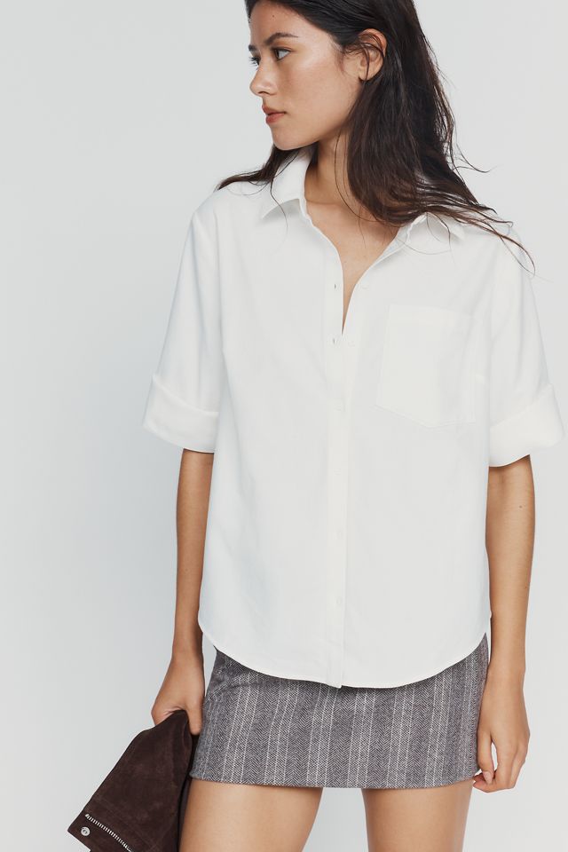 Maeve Larissa Cotton Stretch Button-Cuff Shirt #3