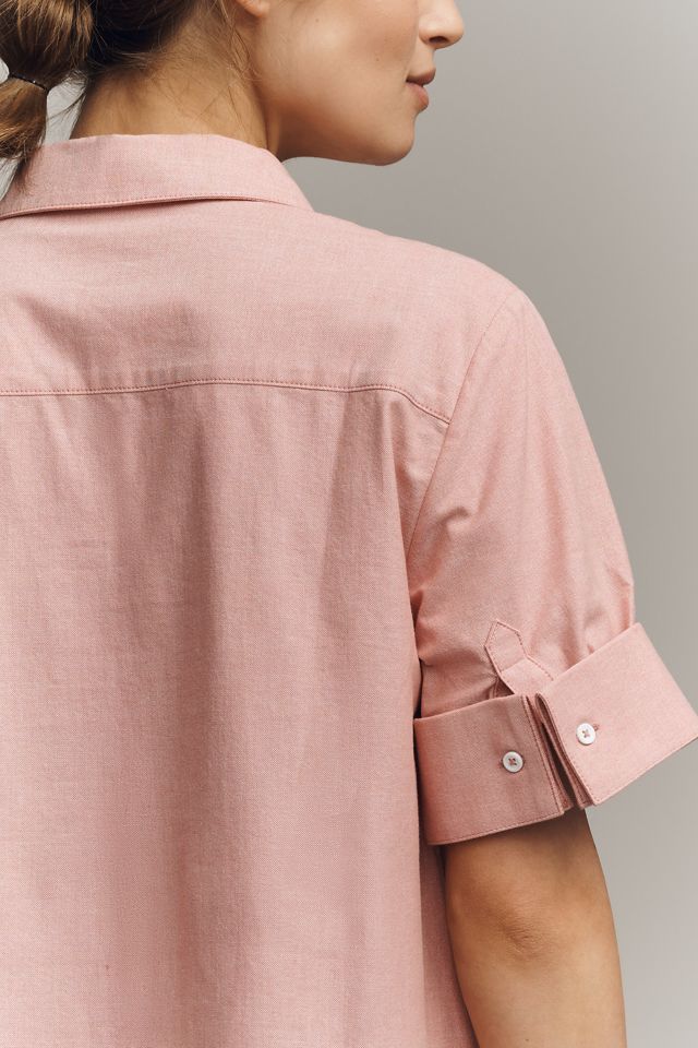 Maeve Larissa Cotton Stretch Button-Cuff Shirt #2
