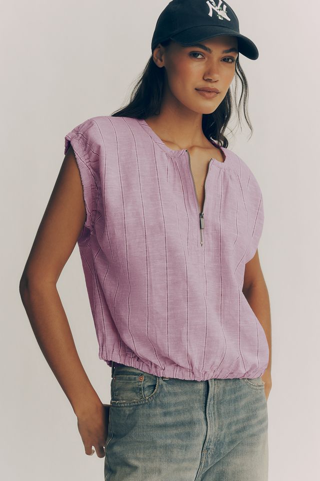 Pilcro 100% Linen Zip Front Blouse #1