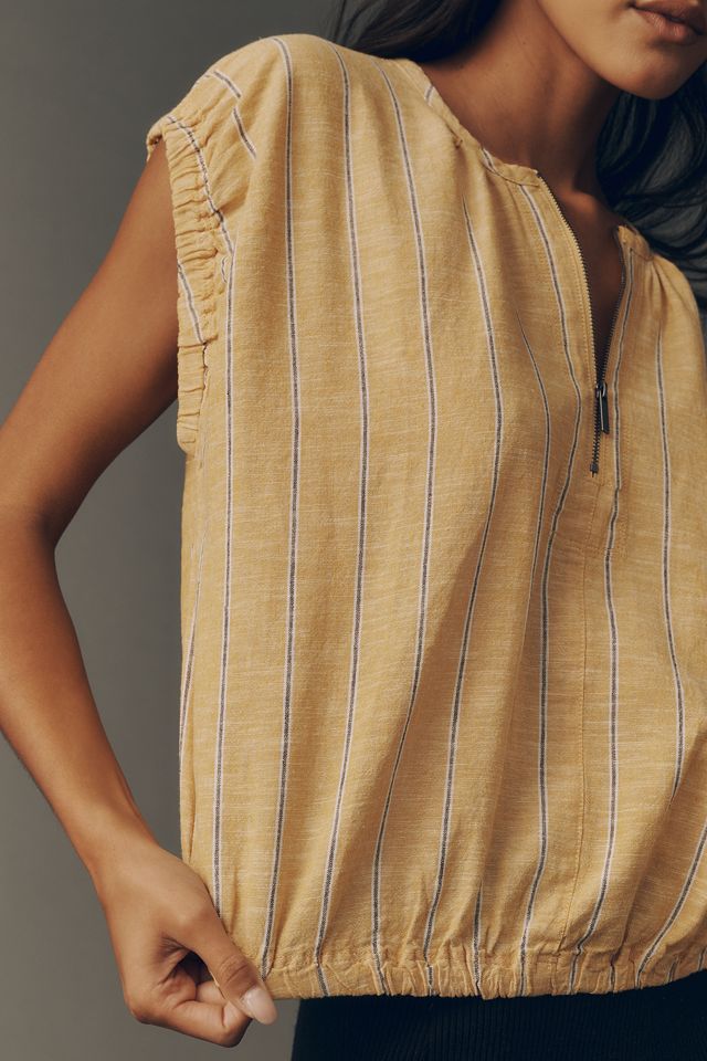Blouse à fermeture éclair en lin européen 100% #3