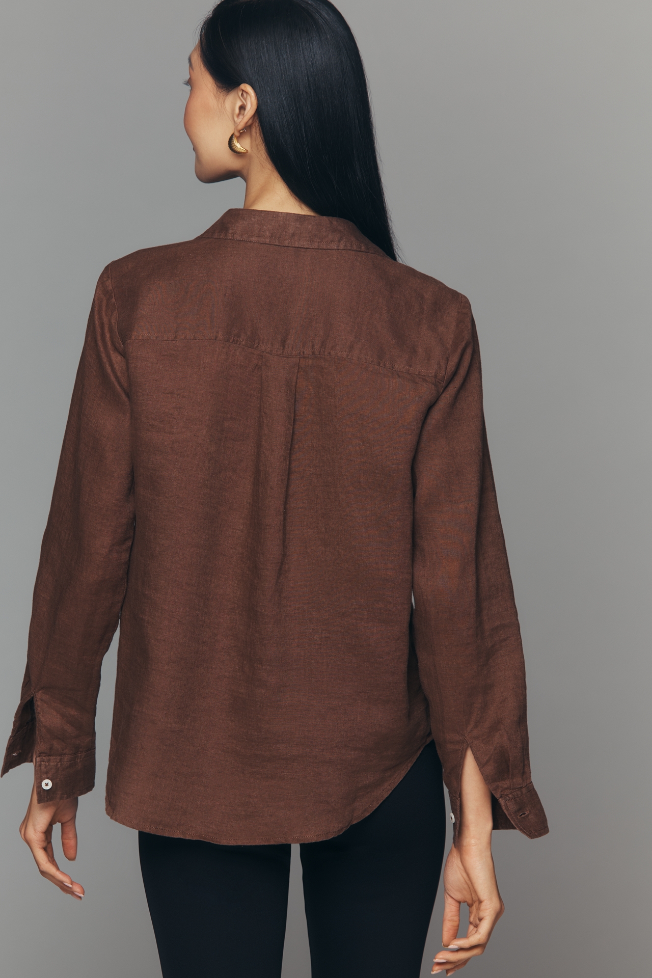 Kate 100% European Linen Classic Buttondown Shirt