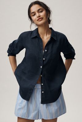 Kate 100% European Linen Classic Buttondown Shirt