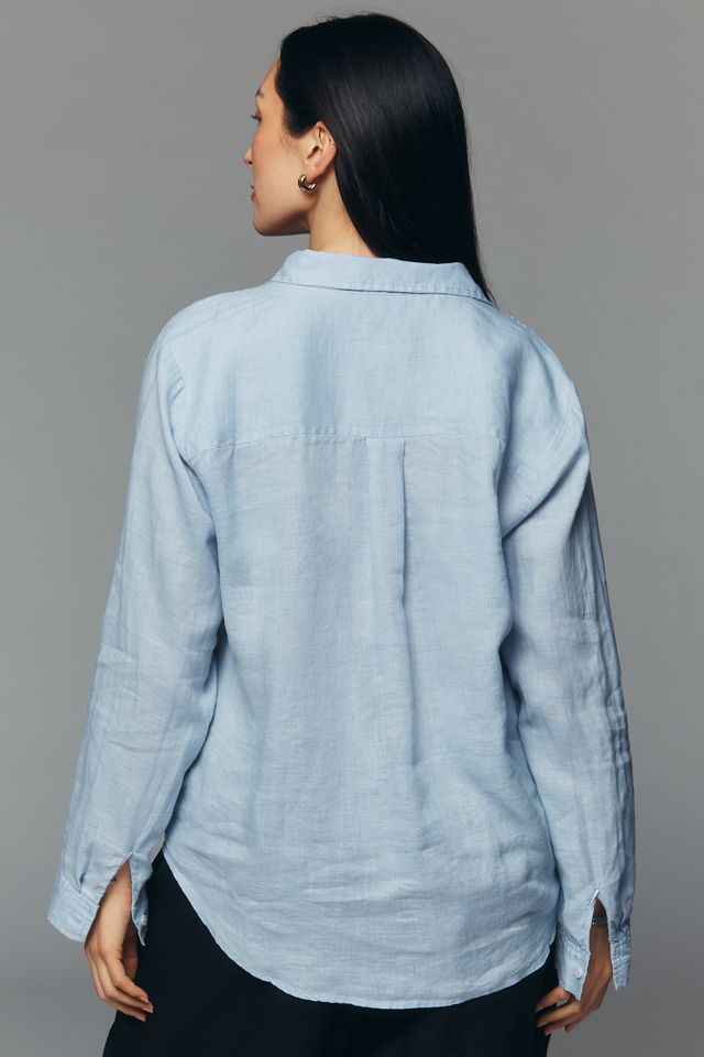 Maeve Kate 100% Linen Classic Buttondown Shirt #2