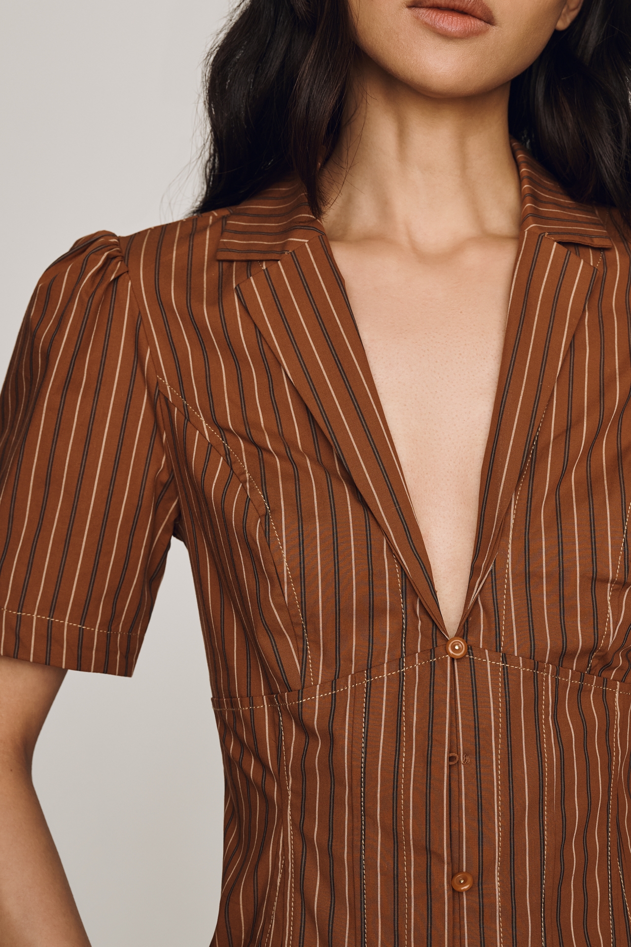 Maeve Short-Sleeve Blazer Top