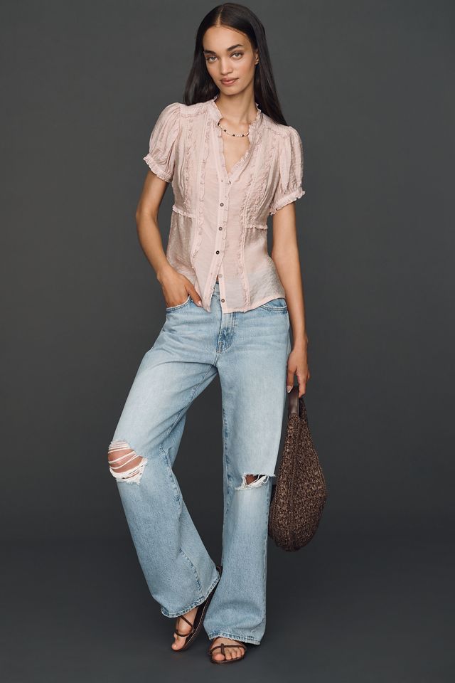 Blouse à manches courtes avec volants Pilcro #2