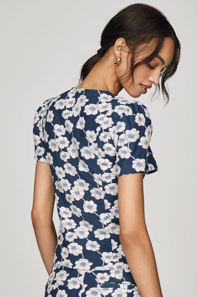 Maeve Cutout Tie-Front Blouse #3
