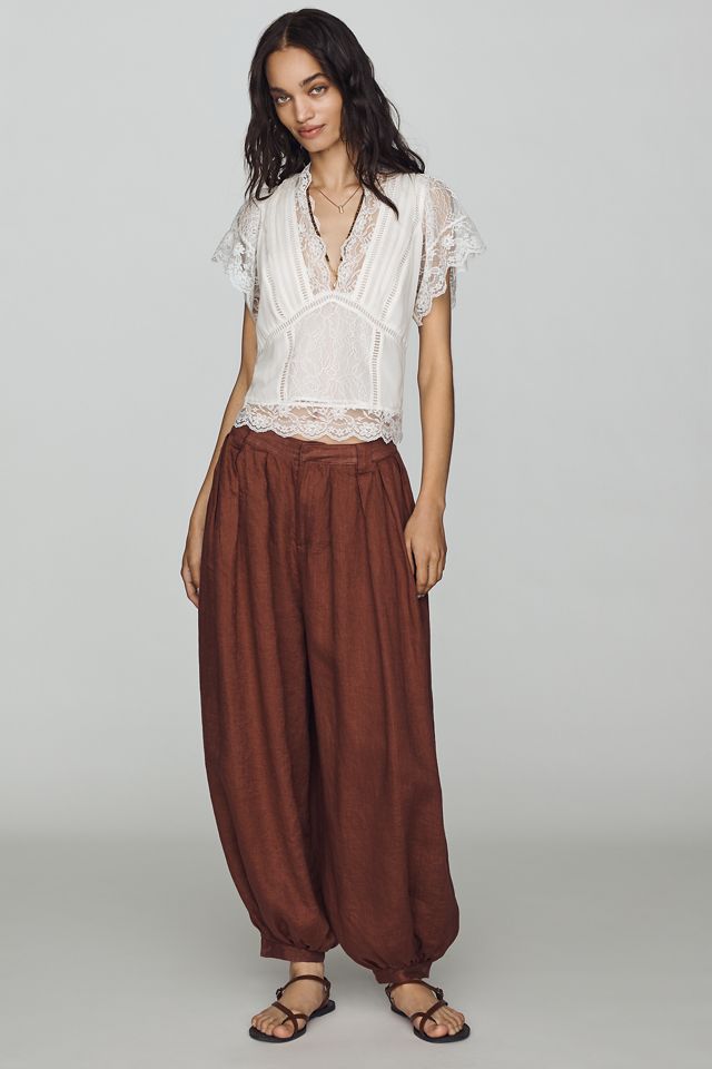 By Anthropologie Mixed Lace Top #1